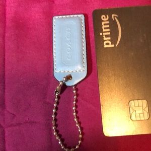 Coach tag small in light blue